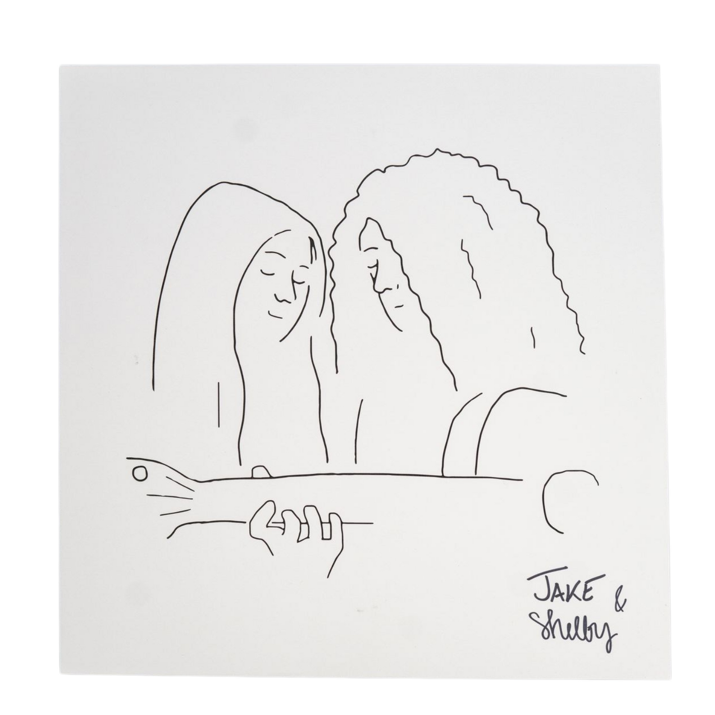 Autographed Line Drawing Poster